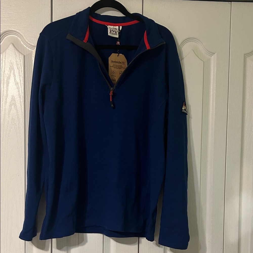 Avalanche Men's Navy Zip-Up Sweater